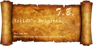Tollár Brigitta névjegykártya